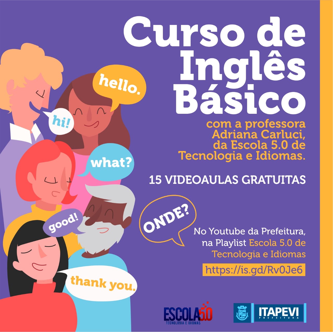 Videoaulas de inglês grátis