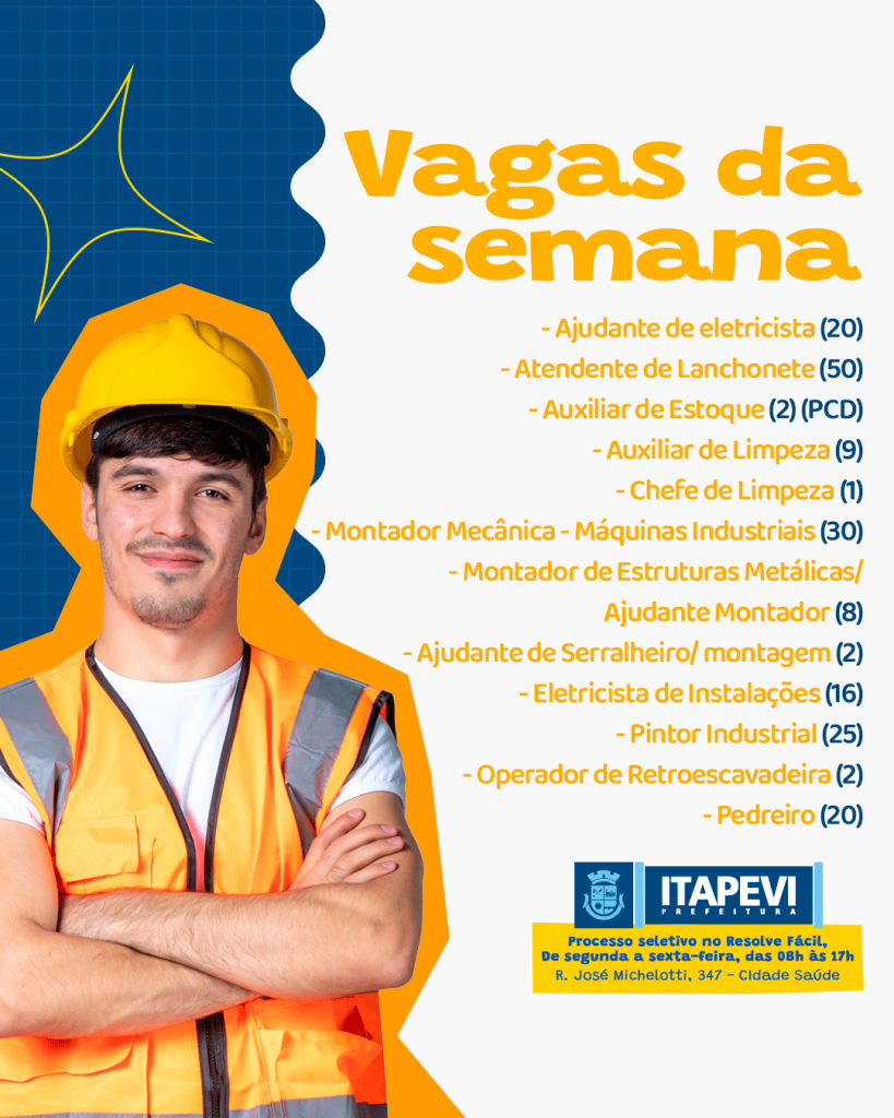 Prefeitura De Itapevi Oferece 103 Vagas De Trabalho Agência Itapevi De Notícias 8249