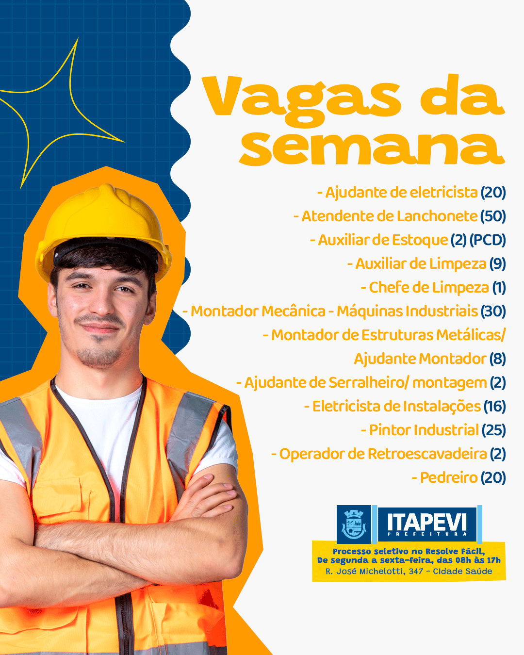 Prefeitura de Itapevi tem 450 vagas de trabalho a partir de